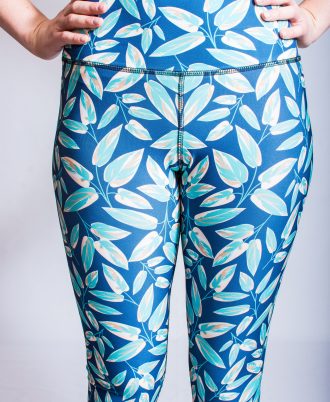 CALZA ESTAMPADO HOJAS BLUE LEAVES – Audacia Fitness